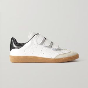 ISABEL MARANT Beth suede-trimmed leather sneakers 8 / FR 39